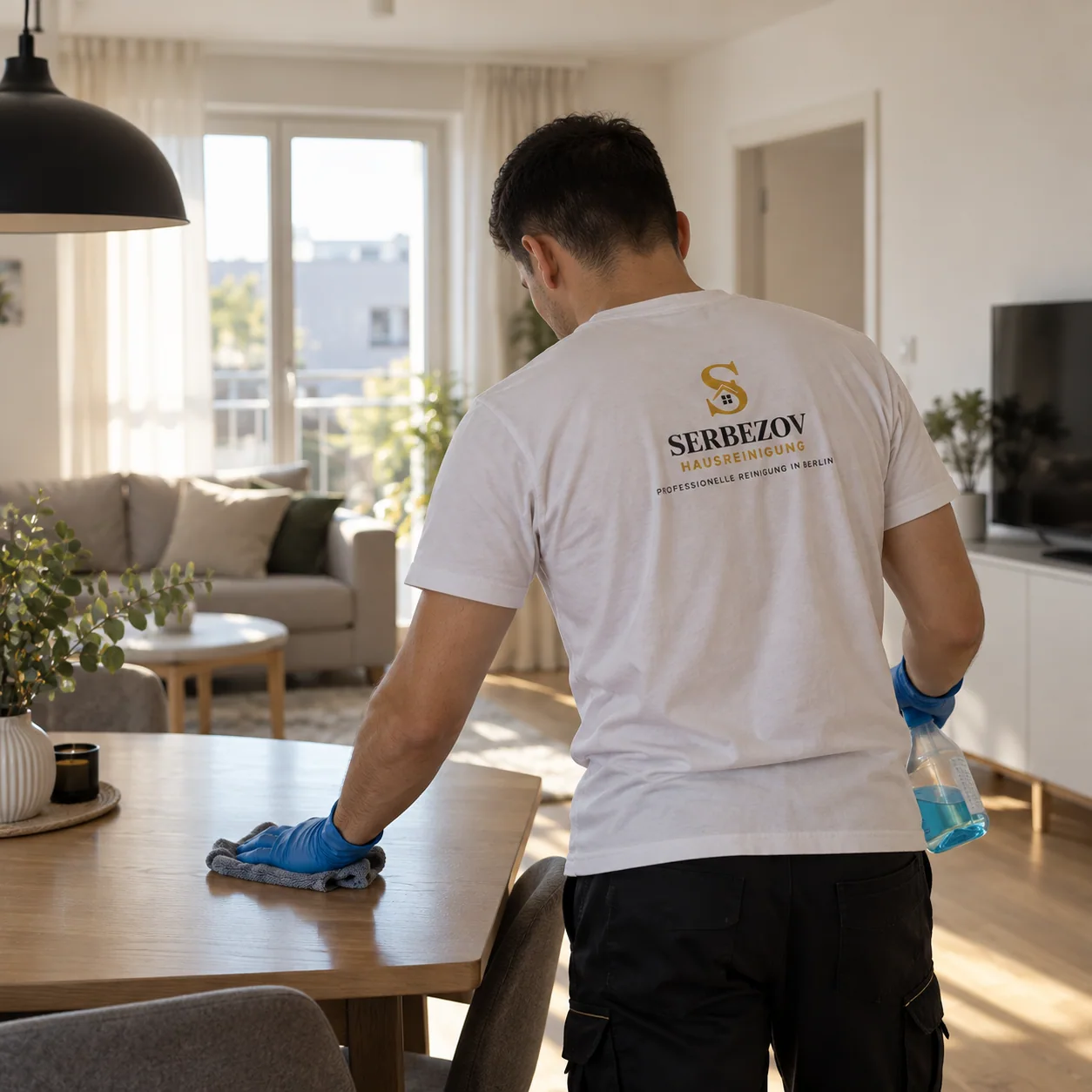 Serbezov Hausreinigung bei der professionellen Wohnungsreinigung in Berlin